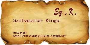 Szilveszter Kinga névjegykártya